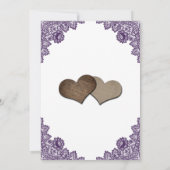 Purple Lace Sunflower String Lights Bridal Shower Kaart (Achterkant)