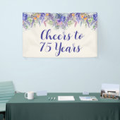 Purple Lavender Floral 75th Birthday Spandoek (Beurs)