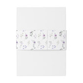 Purple Lavender Floral Chic Wedding Uitnodigingen Wikkel (Achterkant Voorbeeld)