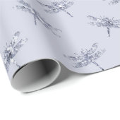 Purple Lavender Glitter Dragonflies Cadeaupapier (Rol Hoek)
