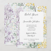 Purple Lavender Green Yellow Bridal Shower Kaart (Voorkant / Achterkant)