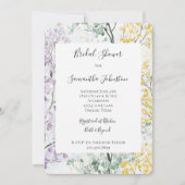 Purple Lavender Green Yellow Bridal Shower Kaart (Voorkant)