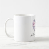 Purple Lavender Pink Floral Heart Love Koffiemok (Links)