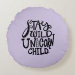 Purple Lavender Wild Unicorn Rond Kussen<br><div class="desc">Purple Lavender Wild Unicorn</div>