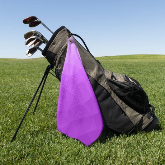 Purple laveneder gradient geometric mesh pattern golfhanddoek (Groen)