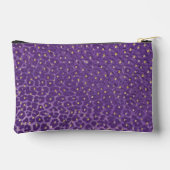 Purple Leopard Print Pattern with Gold Hearts Etui (Achterkant)