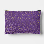 Purple Leopard Print Pattern with Gold Hearts Etui (Voorkant)