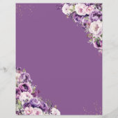 Purple Light Pink Rose Floral Flowers Mimosa Bar (Achterkant)
