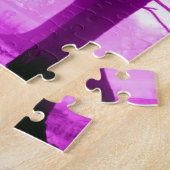 Purple Light with Silhouette Trees Legpuzzel (Zijkant)