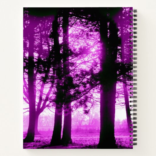 Purple Light with Silhouette Trees  Notitieboek (Achterkant)
