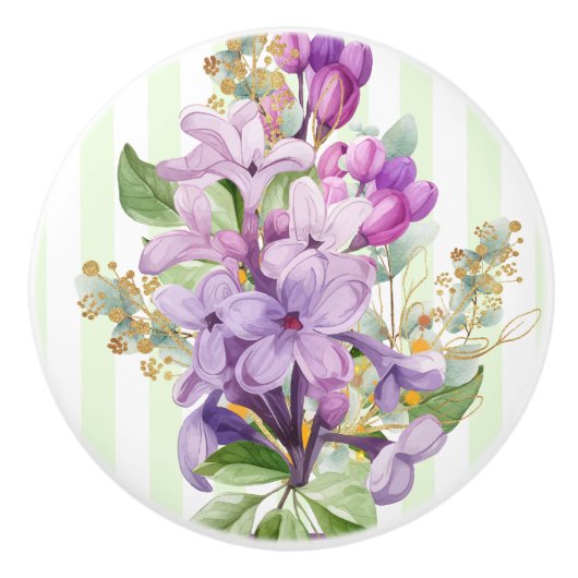 Purple Lilac  Keramische Knop (Voorkant)