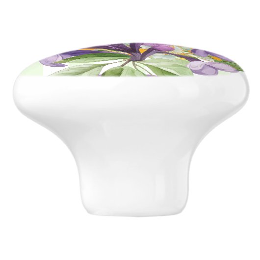 Purple Lilac Keramische Knop (Zijkant)