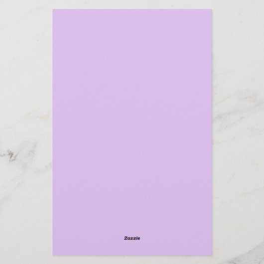 Purple Lilac Minimal Clean Initials Briefpapier (Achterkant)