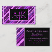 Purple Lilac Stripes Stripe Dynamic Design Stylish Visitekaartje (Voorkant / Achterkant)
