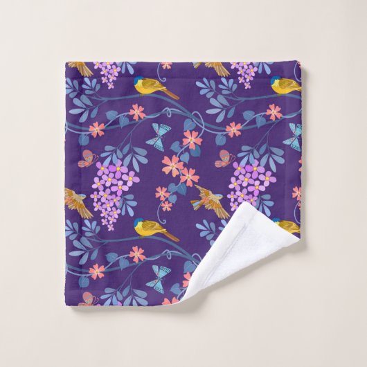 Purple Lilacs Bath Towel Set Bad Handdoek (Wasdoekje)