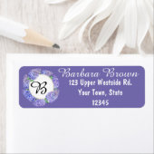 Purple Lilacs Return Address Label (Insitu)