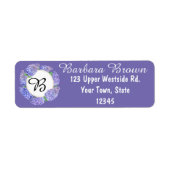 Purple Lilacs Return Address Label (Voorkant)