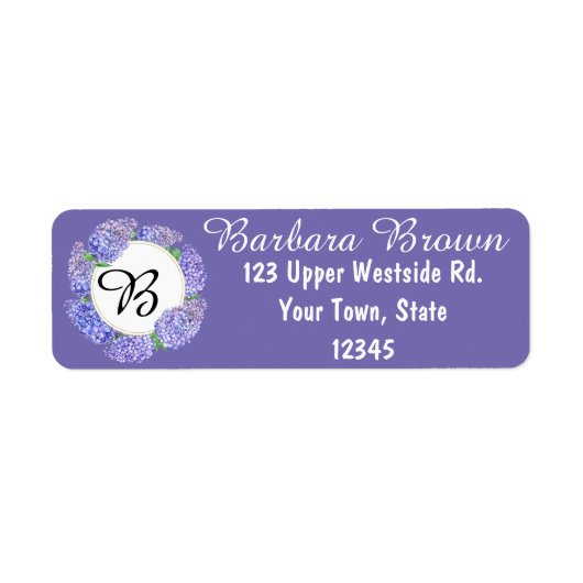 Purple Lilacs Return Address Label (Voorkant)