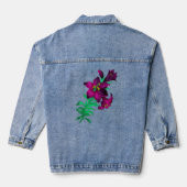 Purple Lilies  Denim Jacket (Achterkant)