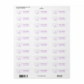 Purple Line Art Cat and Dog with Personalized Name Etiket (Full Sheet)