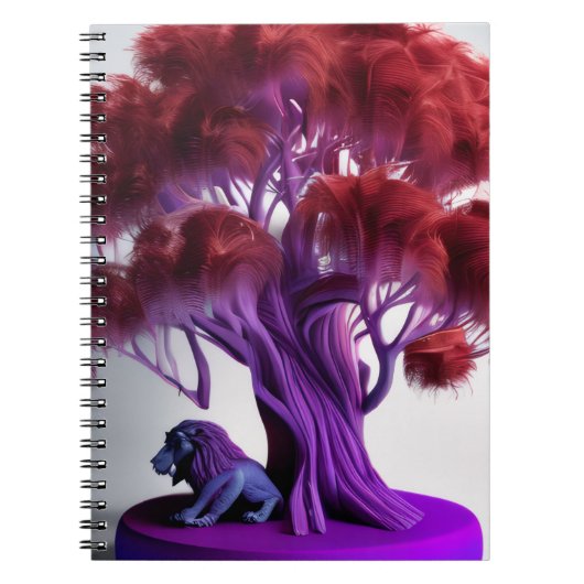 Purple lion tree Notebook Notitieboek (Voorkant)