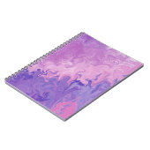 Purple Liquid Marble Abstract Pattern Notitieboek (Linkerzijde)