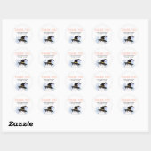 Purple Little Boo Ghost Witch Baby Shower Ronde Sticker (Vel)