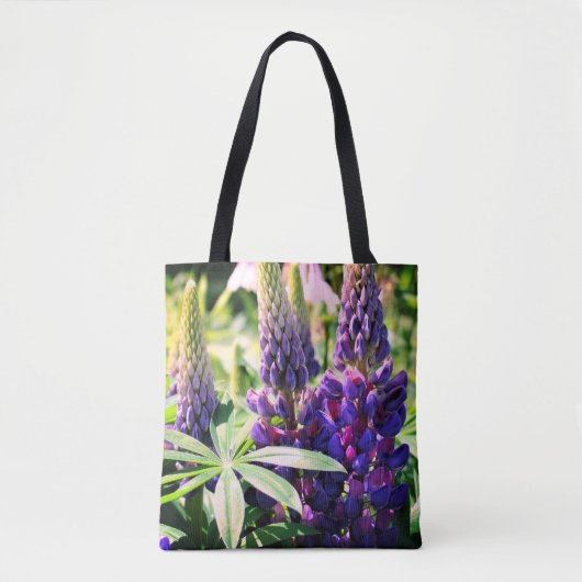 Purple Lupine Flower Trio  Tote Bag (Voorkant)