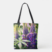 Purple Lupine Flower Trio  Tote Bag (Achterkant)