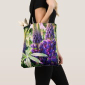 Purple Lupine Flower Trio  Tote Bag (Dichtbij)