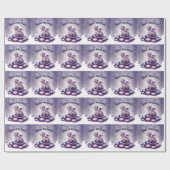 Purple Magical Dragon Baby Shower Cadeaupapier (Vlak)