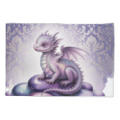 Purple Magical Dragon Baby Shower Kussensloop (Achterkant)