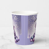 Purple Magical Dragon Baby Shower Papieren Bekers (Rechts)