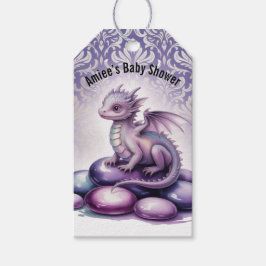 Purple Magical Dragon Baby Shower Thank You Cadeaulabel