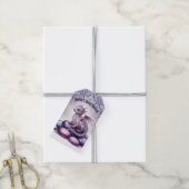 Purple Magical Dragon Baby Shower Thank You Cadeaulabel (Met Touw)