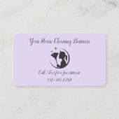 Purple Maid House Cleaning QR Code Professional Visitekaartje (Voorkant)