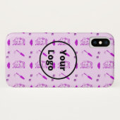Purple makeup artist business pattern Case-Mate iPhone case (Achterkant (horizontaal))