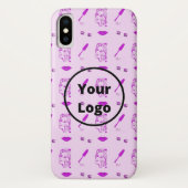 Purple makeup artist business pattern Case-Mate iPhone case (Achterkant)