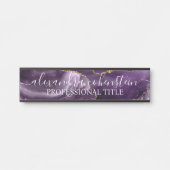 Purple Marble Agate Office Door Sign Deurbordje (Voorkant)