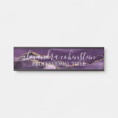 Purple Marble Agate Office Door Sign Deurbordje (Voorkant)