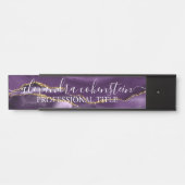 Purple Marble Agate Office Door Sign Deurbordje (Voorkant)