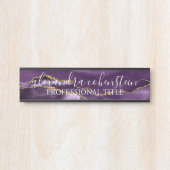 Purple Marble Agate Office Door Sign Deurbordje (Voorkant)