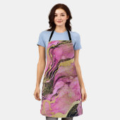 Purple Marble Pink Black Gold Schort (Gedragen)