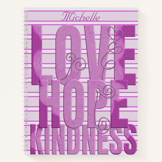 Purple Marbled Inspirational Notitieboek (Voorkant)