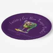 Purple Mardi Gras Mask  Papieren Bordje (Gekanteld)