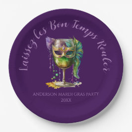 Purple Mardi Gras Mask  Papieren Bordje