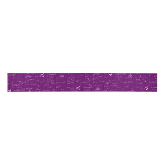 Purple Math Formulas Equations Graduation Grosgrain Lint (Voorkant)
