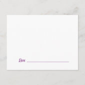 Purple Math Graduation Party Advice for Graduate Informatiekaartje (Achterkant)