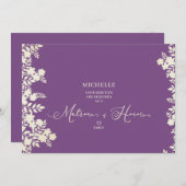 Purple Matron of Honor Proposal Botanical Frame (Voorkant / Achterkant)