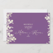 Purple Matron of Honor Proposal Botanical Frame (Voorkant)